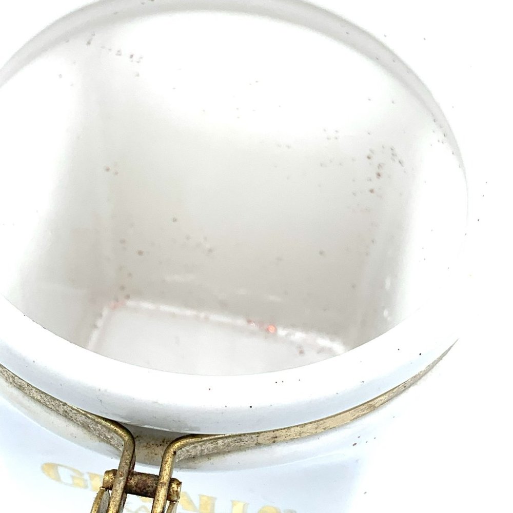 Vintage Gevalia Kaffe White And Gold Ceramic Coffee Canister - Picture 5 of 6